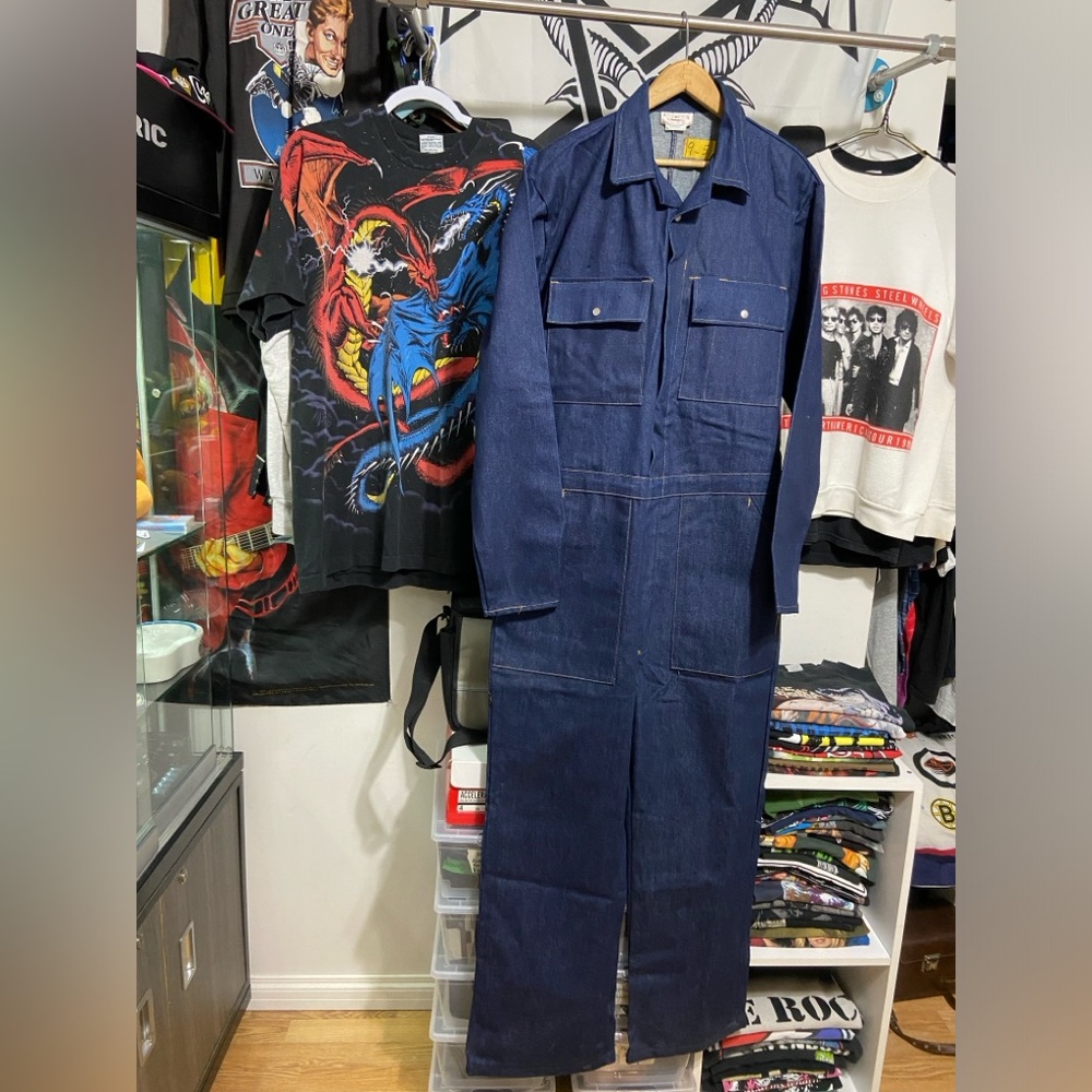 Vintage 60s 70s denim coveralls